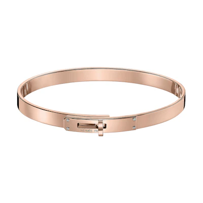 (Women) HERMES Kelly Rose Gold Bracelet 18K Gold for Women H214456Bv00ST
