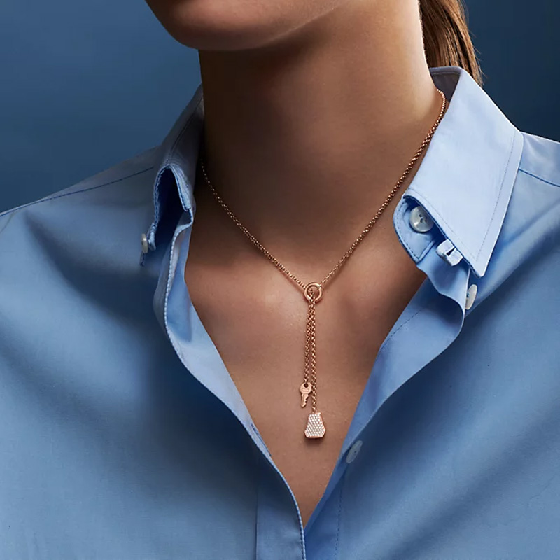 (Women) HERMES Kelly Rose Gold Diamond Necklace for Women. H220260B-00 圖 4