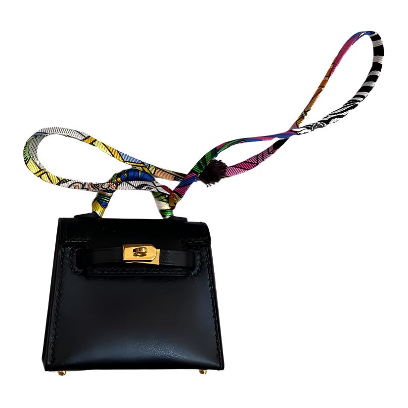 (Women) HERMES Kelly Twilly Leather Charm Keychain for Women. H082408CFCAF