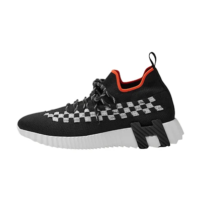 (W) HERMES Knit Sneaker 'Black White'
