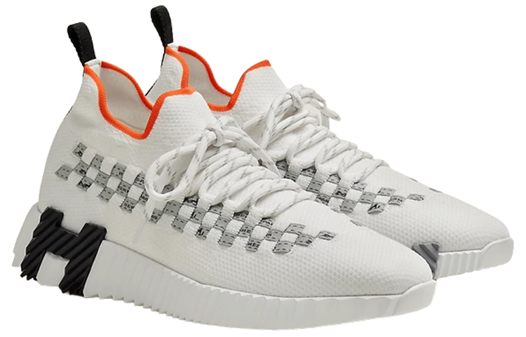 Lookbook (W) エルメス ニットスニーカー 白/グレー H222161Z-90