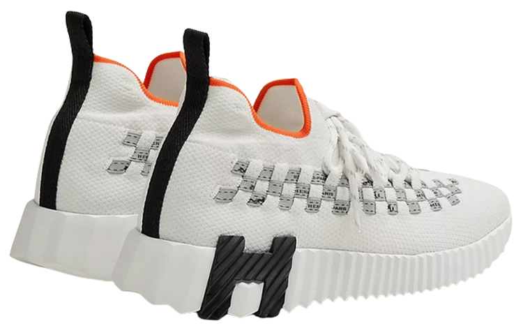 Shop (W) エルメス ニットスニーカー 白/グレー H222161Z-90