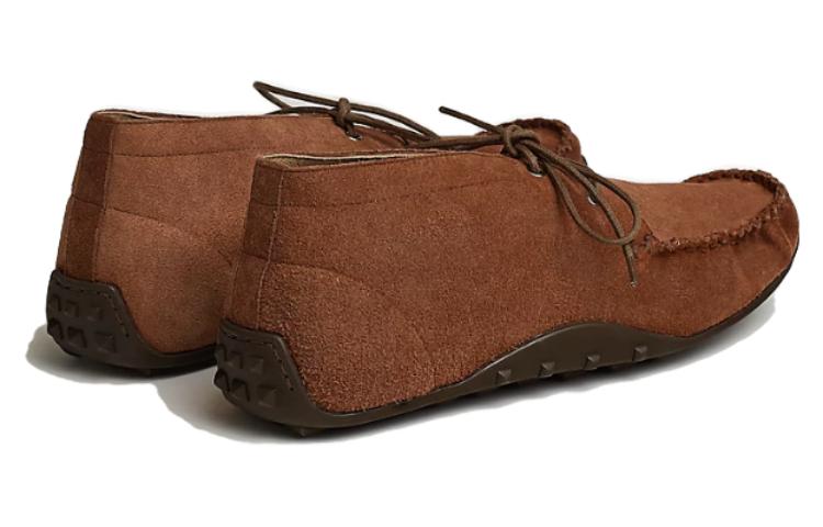 Shop HERMES 愛馬仕 系帶 圓頭 短靴 女款 棕色