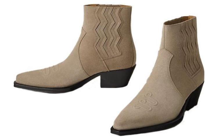 Lookbook (Women) HERMES Leather Ankle Boot 'Beige Fashion' H231995Z-HBE