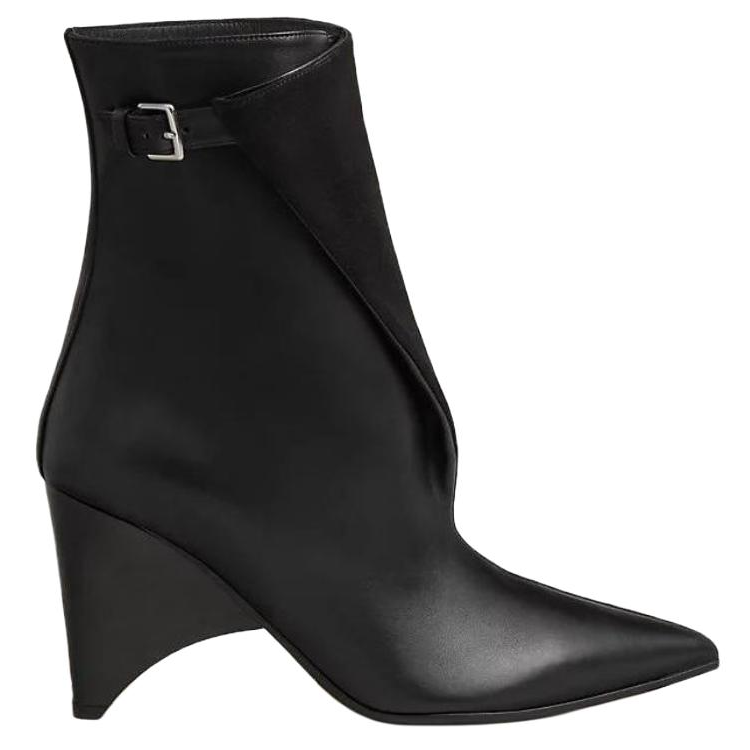 Order (W) エルメス レザーアンクルブーツ 「黒・快適」 H232008Z-02