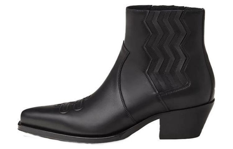 Buy HERMES愛馬仕 皮革 時尚套腳 短靴 女款 黑色