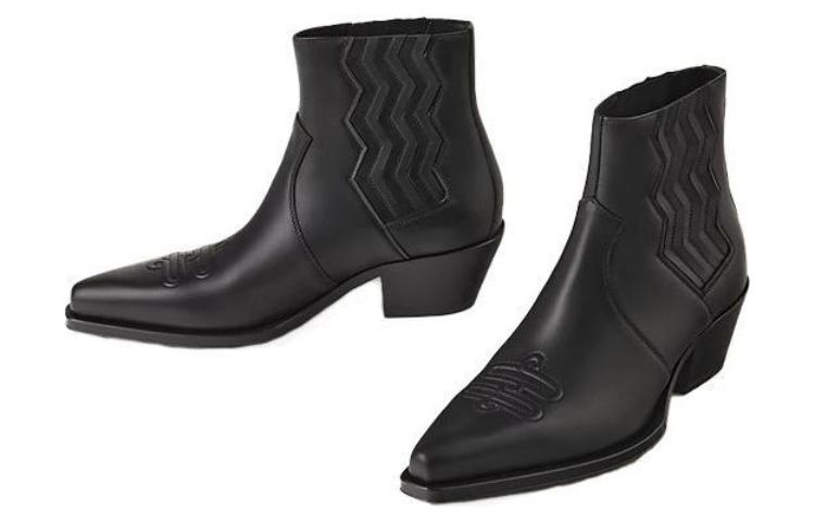 Lookbook HERMES愛馬仕 皮革 時尚套腳 短靴 女款 黑色