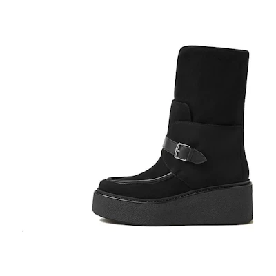 (W) HERMES Leather Ankle Boot 'CMFTable Fashion 4cm Black'