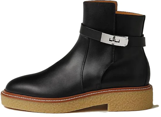 (Women) HERMES Leather Ankle Boot 'Comfortable Fashion Black' H232067Z-02 Buy (Women) HERMES Leather Ankle Boot 'Comfortable Fashion Black' H232067Z-02