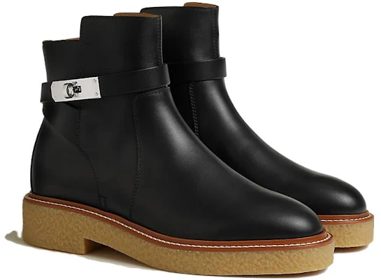 (Women) HERMES Leather Ankle Boot 'Comfortable Fashion Black' H232067Z-02 Shop (Women) HERMES Leather Ankle Boot 'Comfortable Fashion Black' H232067Z-02