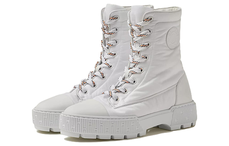 Buy (W) エルメス レザーアンクルブーツ「ファッションストラップ ホワイト」 H222052Z-90