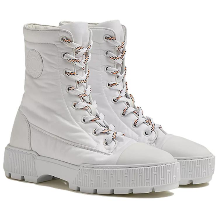 Order (W) エルメス レザーアンクルブーツ「ファッションストラップ ホワイト」 H222052Z-90