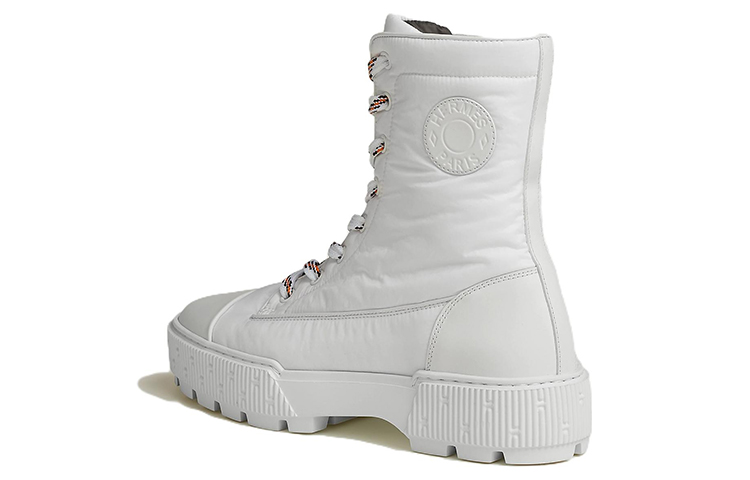 Shop (W) エルメス レザーアンクルブーツ「ファッションストラップ ホワイト」 H222052Z-90