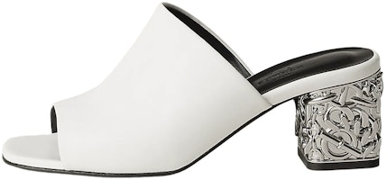 (Women) HERMES Leather Block Heel Slide 'White Fashion' H231208Z-90 (Women) HERMES Leather Block Heel Slide 'White Fashion' H231208Z-90