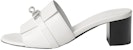(W) Sandal Slid Tumit Blok Kulit HERMES 'Putih' H231063Z-90