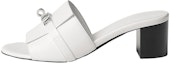 Buy (W) Sandal Slid Tumit Blok Kulit HERMES 'Putih' H231063Z-90