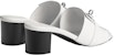 (W) Sandal Slid Tumit Blok Kulit HERMES 'Putih' H231063Z-90