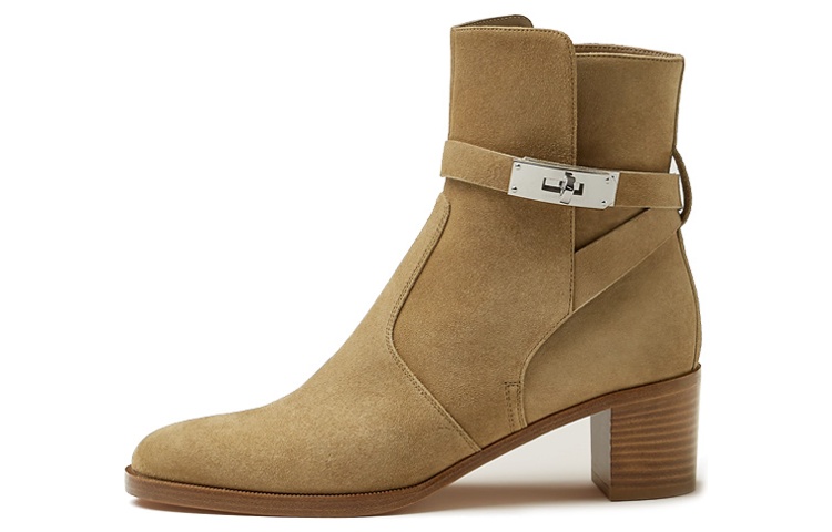 (Women) HERMES Leather Buckle Ankle Boot 'Brown' H222093Z-BK