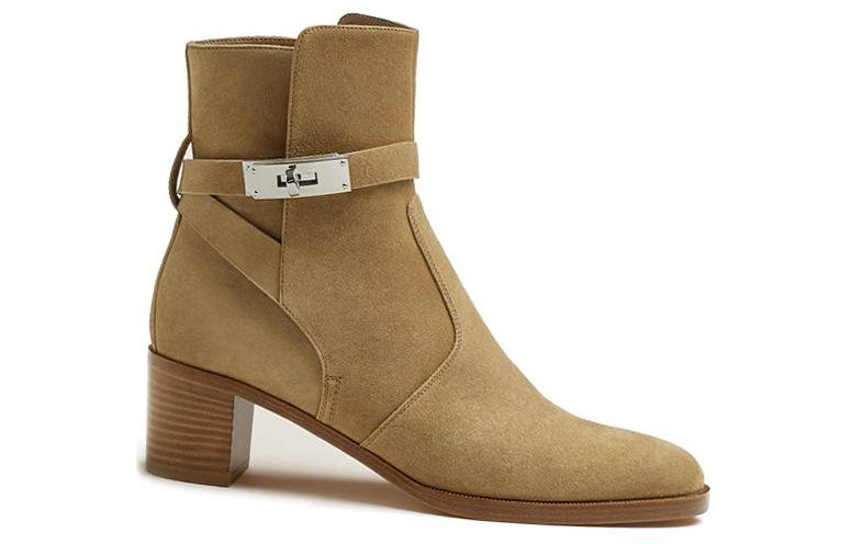 Order (Women) HERMES Leather Buckle Ankle Boot 'Brown' H222093Z-BK
