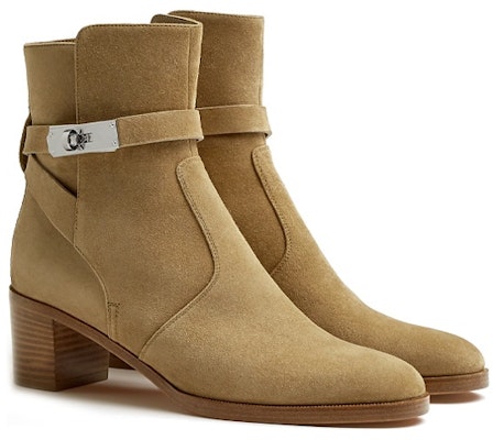 (Women) HERMES Leather Buckle Ankle Boot 'Brown' H222093Z-BK Shop (Women) HERMES Leather Buckle Ankle Boot 'Brown' H222093Z-BK
