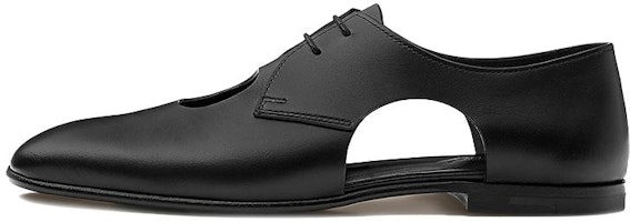 (Women) HERMES Leather Cut-Out Flat 'Black' H221024Z-02 (Women) HERMES Leather Cut-Out Flat 'Black' H221024Z-02