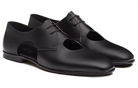 (W) HERMES Kasut Rata Kulit Potongan 'Hitam' H221024Z-02 Lookbook (W) HERMES Kasut Rata Kulit Potongan 'Hitam' H221024Z-02