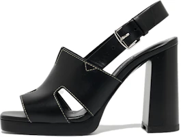 (Women) HERMES Leather Cut-Out High Heel Sandals 'Black' H221132Z-02 (Women) HERMES Leather Cut-Out High Heel Sandals 'Black' H221132Z-02