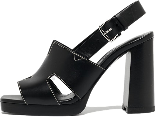 (Women) HERMES Leather Cut-Out High Heel Sandals 'Black' H221132Z-02 Buy (Women) HERMES Leather Cut-Out High Heel Sandals 'Black' H221132Z-02