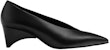 (W) HERMES Kulit Fesyen Tumit Rendah Tengah 'Alien Heel Hitam' H222016Z-02