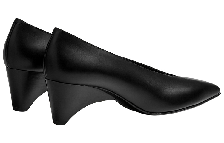 Shop (W) HERMES Sepatu Kulit Fashion Hak Rendah 'Alien Heel Hitam' H222016Z-02