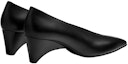 Shop (W) HERMES Kulit Fesyen Tumit Rendah Tengah 'Alien Heel Hitam' H222016Z-02