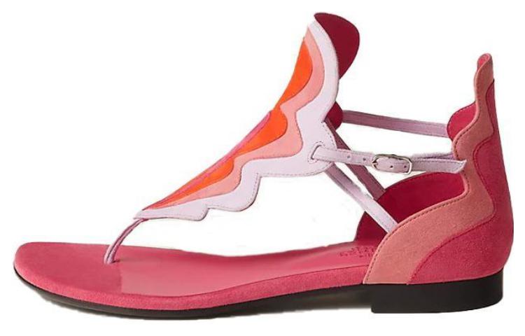 (W) HERMES Leather Fashion Sandal 'Pink'