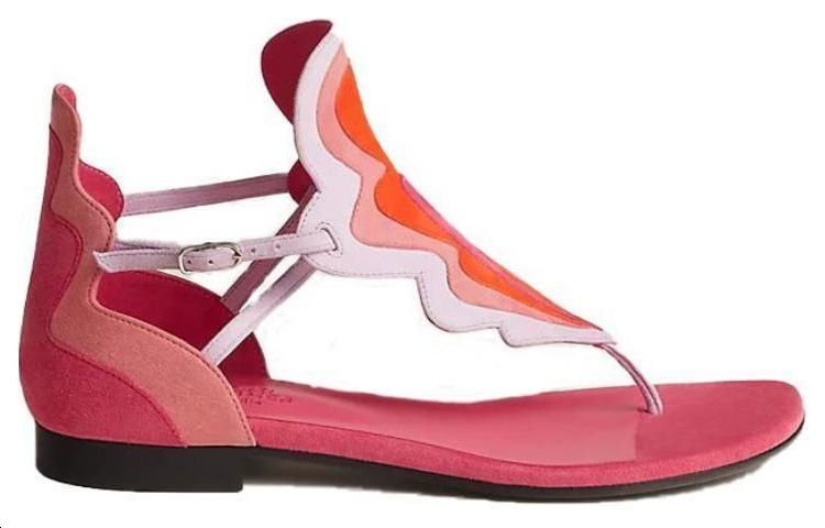 (W) HERMES Leather Fashion Sandal 'Pink' 圖 2