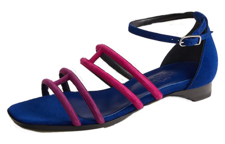 (W) HERMES Leather Fashion Sandals 'Blue'