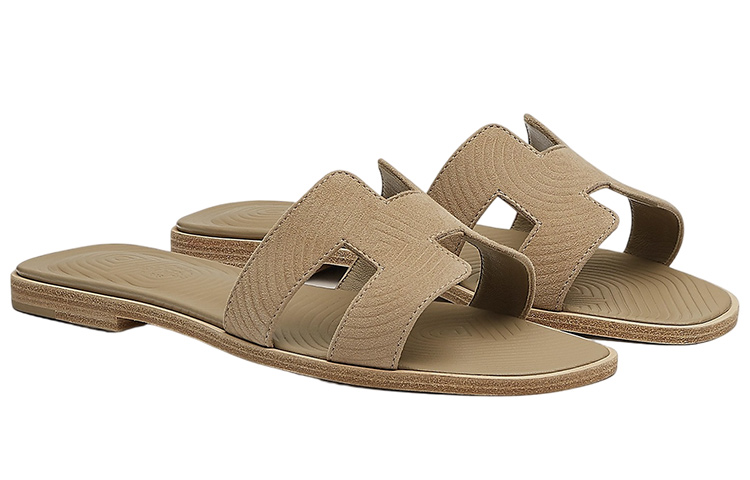 Lookbook (Women) HERMES Leather Flat 'Milk Tea' H221108Z-C9