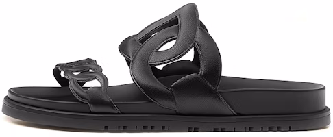 (Women) HERMES Leather Flat Sandal 'Black Fashion' H221146Z-02 (Women) HERMES Leather Flat Sandal 'Black Fashion' H221146Z-02