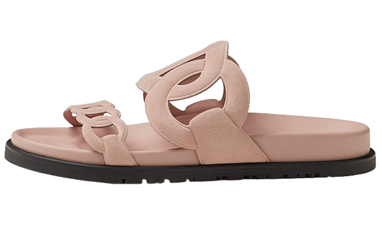 Buy (W) 爱马仕 平底皮革凉鞋 '粉色时尚' H222301Z-R0