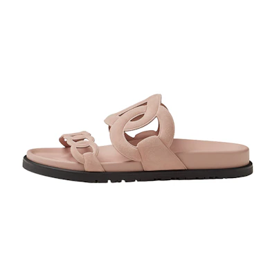 (W) HERMES Leather Flat Sandals 'Pink Fashion'