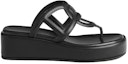 Order (W) Sandal Platform Kulit H-Strap HERMES 'Hitam' H231083Z-02