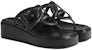 (W) Sandal Platform Kulit H-Strap HERMES 'Hitam' H231083Z-02