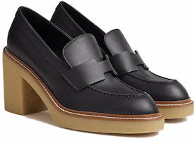 Lookbook HERMES赫爾墨斯 牛皮 簡約優雅 粗跟 高筒鞋 7cm 女款 黑色