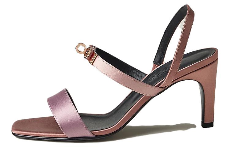 (Women) HERMES Leather High-Heel Peep-Toe Sandal 'Red' H232133Z-9J370