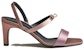 (W) HERMES Sandal Tumit Tinggi Kulit Peep-Toe 'Merah' H232133Z-9J370