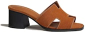 Order (W) Sandal Tumit Tinggi HERMES Kulit Peep-Toe 'Coklat' H232088Z-A3350