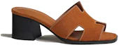 Order (W) HERMES Leder High-Heel Peep-Toe Pantoletten ''Braun'' H232088Z-A3350