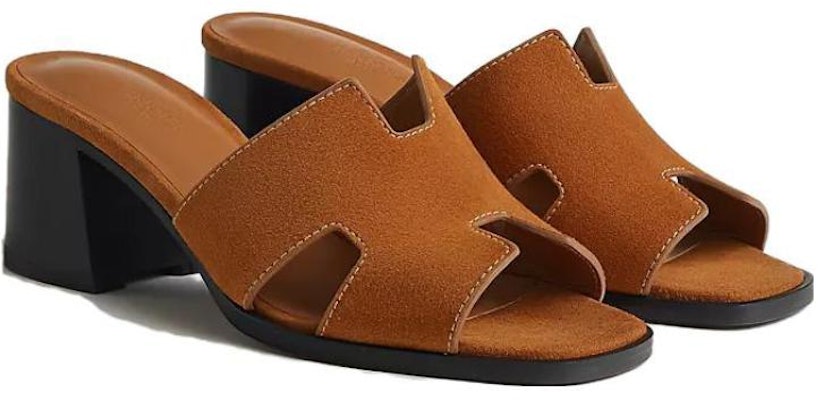 (W) 에르메스 브라운 가죽 peep-toe 슬라이드 힐 H232088Z-A3350 Lookbook (W) 에르메스 브라운 가죽 peep-toe 슬라이드 힐 H232088Z-A3350