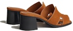 Purchase (W) Sandal Tumit Tinggi HERMES Kulit Peep-Toe 'Coklat' H232088Z-A3350