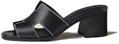 Buy (W) HERMES Sandal Kulit Tumit Tinggi Terbuka 'Hitam' H232089Z-02350