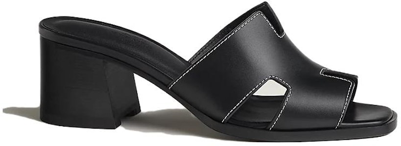 HERMES愛馬仕 皮革 高跟露趾 一字拖鞋 6cm 女款 黑色 Order HERMES愛馬仕 皮革 高跟露趾 一字拖鞋 6cm 女款 黑色