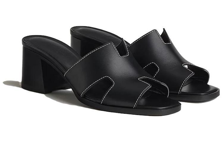 Lookbook (W) エルメス レザー ハイヒール ピープトウ サンダル (黒) H232089Z-02350